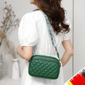 Damen-Umhängetasche, echtes Leder, modische Messenger-Taschen, Handtaschen (grün - Bild 1 von 10