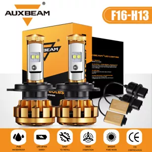 Auxbeam H13 LED Headlight for Dodge Ram 1500 2500 3500 2006-2012 High Low Beam - Picture 1 of 12