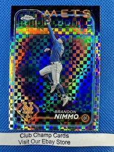 2024 #233 Brandon Nimmo Topps Chrome Baseball X-Fractor Mets - Picture 1 of 2