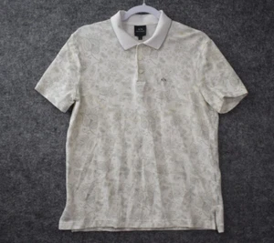 Armani Exchange A|X Polo Shirt M White Gray Paisley Printed *SeeDescription - Picture 1 of 13