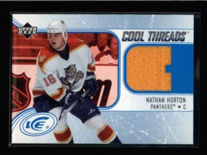 NATHAN HORTON 2005/06 UPPER DECK ICE COOL THREADS GAME USED JERSEY AZ6519