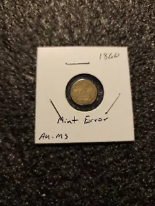 1860 3 Cent Silver Piece, Trime !! Mint Error !! Higher Grade !! - Picture 1 of 7