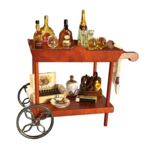 Reutter Porcelain Dollhouse Miniature Serving Cart Gentleman - Picture 1 of 4
