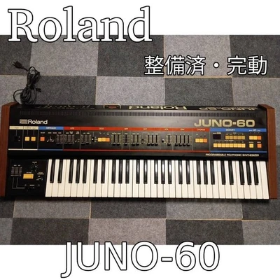 Roland Juno-60 Vintage Analog Synth Used Serviced Tested w/Chorus Working Japan - Image 1 of 4