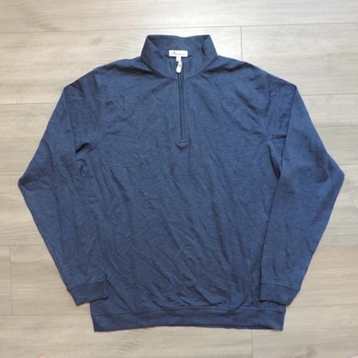 Peter Millar Sweater Mens L Crown Comfort 1/4 Zip Interlock Performance Golf - Image 1 of 4