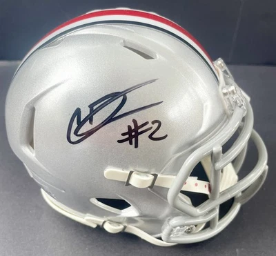 Caleb Downs Signed Autographed Ohio State Buckeyes Mini Helmet Psa/Dna Coa Champ - Image 1 of 2