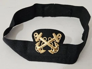 WW2 US Navy Warrant Officer Hat Badge - Screw Back - Free Shipping - Picture 1 of 3