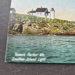 LIGHTHOUSE POSTCARD Tenants Harbor, Maine ME Southern Island Light Hugh Leighton - Picture 1 of 3