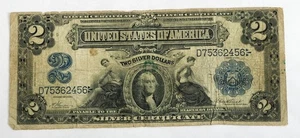 1899 $2 Two Dollars Silver Certificate Mini Porthole You Grade - Picture 1 of 14