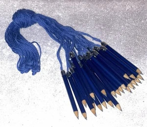 25 Dance Card Pencils Venus Nickel Tip Cord #269 Programme Blue New USA Vtg - Picture 1 of 3