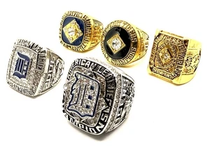 MLB/ 1945 1968 1984 2006 2012 Detroit Tigers World Series Championship Rings Set - Picture 1 of 5