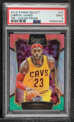2015-16 Panini Select Concourse Tri-Color Prizm LeBron James #47 PSA 9 MINT - Image 1 of 2