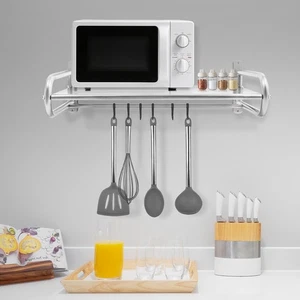 Estante de utensilios de acero inoxidable estantes organizador de cocina microondas estante de almacenamiento - Imagen 1 de 14