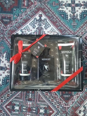 Midnight Polo Black Ralph Lauren Gift Set Men's Cologne Aftershave Body Wash - Image 1 of 4