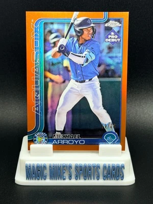Michael Arroyo 2025 Topps Pro Debut Chrome Orange Refractor /25 Seattle Mariners - Image 1 of 3