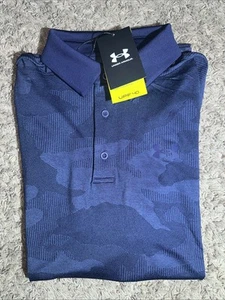 NUEVO Polo para hombre Under Armour Playoff camuflado jacquard azul marino talla XLarge precio de venta sugerido por el fabricante $70 - Imagen 1 de 8