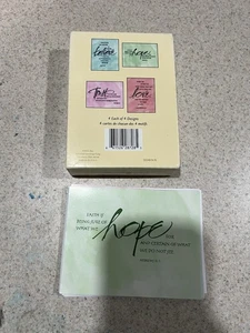 American Greetings Note Cards Set Of 21 Scripture “BELIEVE” “HOPE” “TRUST “LOVE” - Picture 1 of 1