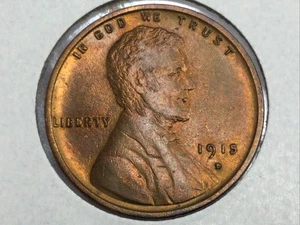 1915-D Lincoln Cent in almost uncirculated - Picture 1 of 2