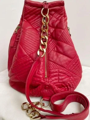 Gianni Versace Bolso de Hombro en Cuero Rojo con Cadena Vintage Mujer’s U6320 Foto 1 de 4