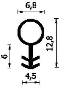 Guarnizione per porta interna in legno A 109K bob.33 metri - Imagen 1 de 1