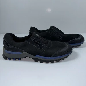 Earth Shoe Ryann leather upper sneaker womens size 8.5 slip on Black Suede - Picture 1 of 8