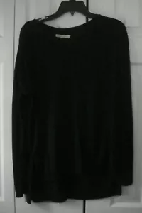 Ladies Knit Top Black Size Small Hi Lo  - Picture 1 of 2