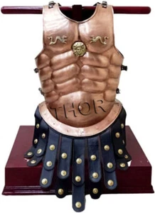Medieval Copper Greek Muscle Armor Cuirass Jacket With Apron Belt Rustic Vintage - Picture 1 of 12
