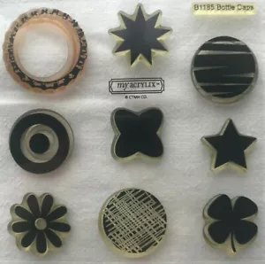 CTMH Bottle Caps B1185 rubber stamp set - EUC - Picture 1 of 1