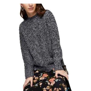 Topshop Vertical Cable Knit Crew Sweater Size XS (0-2) - Picture 1 of 12