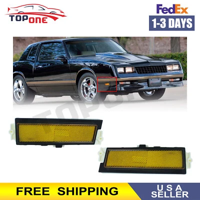 Front Side Marker Lights Set of 2 For 1981-1988 Chevrolet Monte Carlo LS SS  - Image 1 of 4