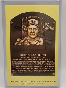Johnny Bench Baseball Hall Of Fame Museum Postcard Cooperstown New York - Picture 1 of 2