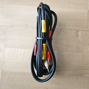 RCA Audio Video Cable 6FT AV Cable Red Yellow White 3 Male Connector Gold Plated - Picture 1 of 3