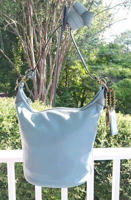 Bolso Cubo Coach 11422 MEDIANO Vintage Bleecker Cuero Azul Cielo Foto 1 de 4