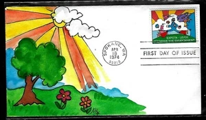 1527 10c Stamp (1974) PLEASE PRESERVE THE ENVIRONMENT FDC BY MELISSA FOX (OOAK) - Picture 1 of 2