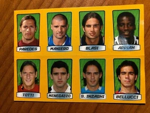 FIGURINA CALCIO MERLIN 2004 n 325 FRANCESCO TOTTI E INZAGHI OTTIMA CON VELINA - Picture 1 of 2