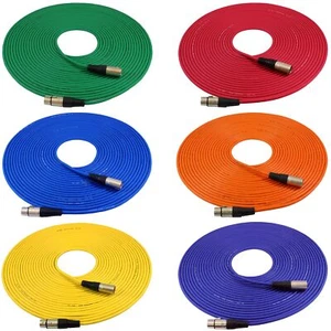 GLS Audio 50ft Mic Cable Cords - XLR Male to XLR Female Colored Cables - 50' ... - Picture 1 of 8