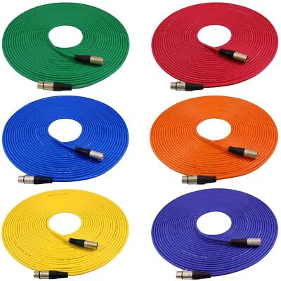 GLS Audio 50ft Mic Cable Cords - XLR Male to XLR Female Colored Cables - 50' ... - Image 1 of 4