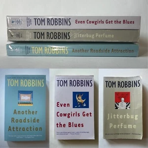 TOM ROBBINS Jitterbug/Cowgirls/Roadside 2003 Bantam 3 Trade Paperback LOT - Foto 1 di 14