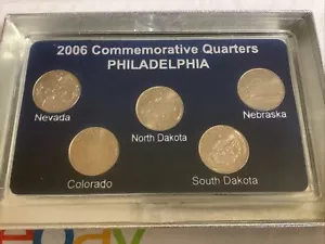 2006 Philadelphia Mint UNC 5 Quarters Coin Set - In Case - Picture 1 of 4