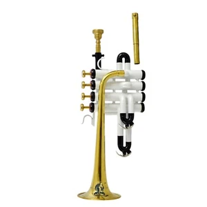 SOUND SAGA Piccolo Trumpet Bb Pitch With Mouthpiece & carry case (White Black) - Picture 1 of 4