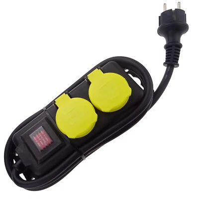 2-fach Steckdosenleiste für den Außenbereich Outdoor Mehrfachsteckdose IP44 - Bild 1 von 4