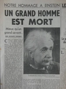 LE FIGARO LITTÉRAIRE N°470 du 23 AVRIL 1955 HOMMAGE A EINSTEIN - MARCEL PAGNOL - Picture 1 of 3