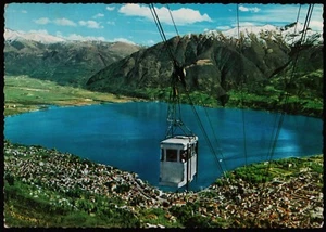 Locarno Lago Maggiore & Aerial Cableway Orselina Cardada Switzerland Postcard - Picture 1 of 2