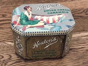 c1960's Heaton's Swiss Cream Caramels Tin - Vintage Heaton's Tin - Picture 1 of 23