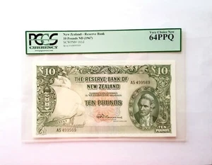 New Zealand 10 Pounds (1967) PCGS GEM NEW 64 PPQ P161d - Picture 1 of 2