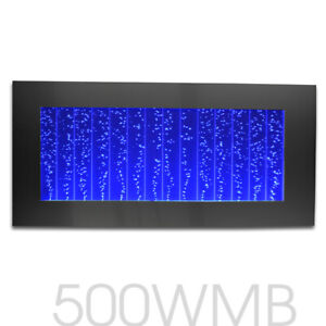 500WMB 45" Wall Mount Bubble Wall Black LED Indoor Fountain Water Feature