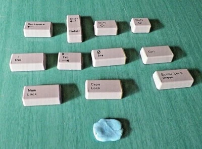 TOUCHDOWN KEYTOPS - 11 Pieces - For IBM PC, XT, PC Portable - w/Adhesive  - Image 1 of 4