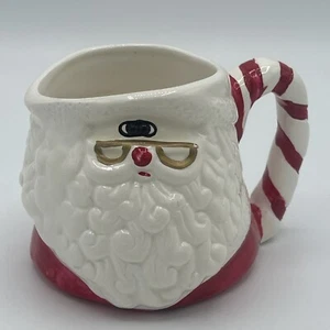 SANTA CLAUS 1950’s Vintage Christmas Mug Ceramic Handpainted 3.5” World Bazaars - Picture 1 of 17