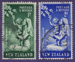 1949 New Zealand SC# B34-B35 - Nurse and Child - Used -1 - Picture 1 of 2