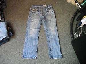 Fabric Straight Jeans Waist 32" Leg 32" Faded Medium Blue Mens Jeans - Picture 1 of 1